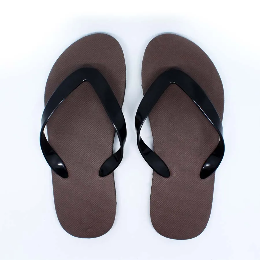 Direct factory cheap wholesale men slippers flip flops beach hotel disposable flip-flops 0120 Brown/Black