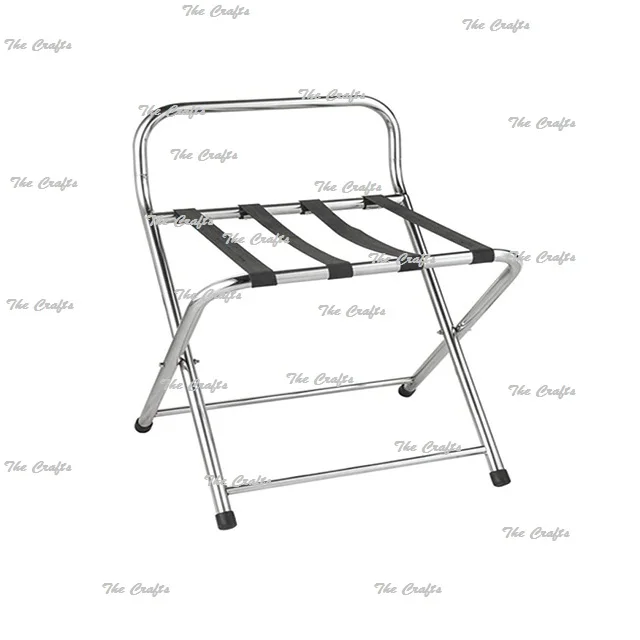 Metal Gold Color Luggage Rack For Home And Hotel Use OEM Customized Storage Folding Luggage Rack