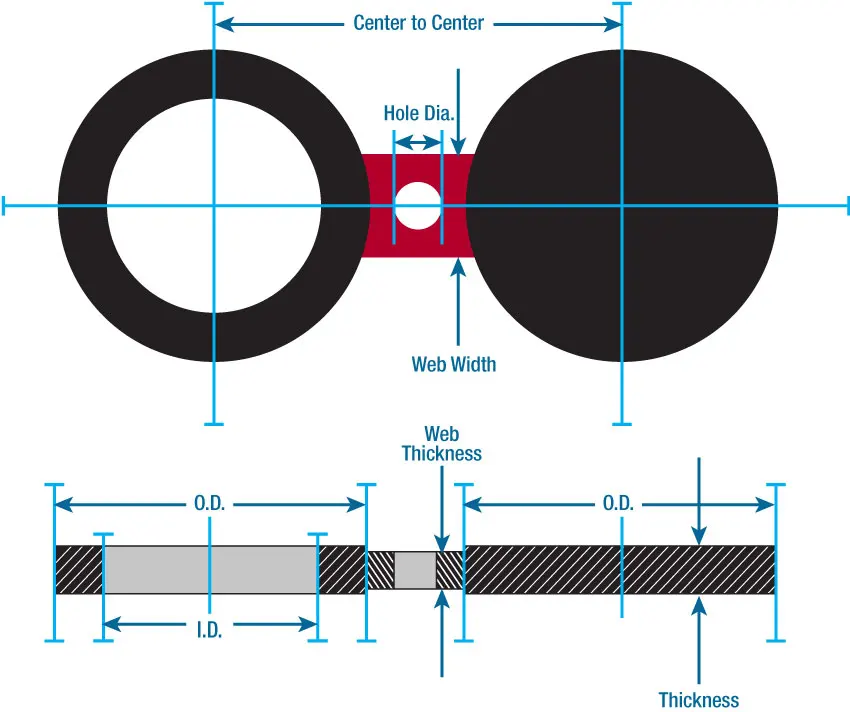 ASME B16.48 A350 Gr. Lf2 PN16 Spectacle Blind Flanges