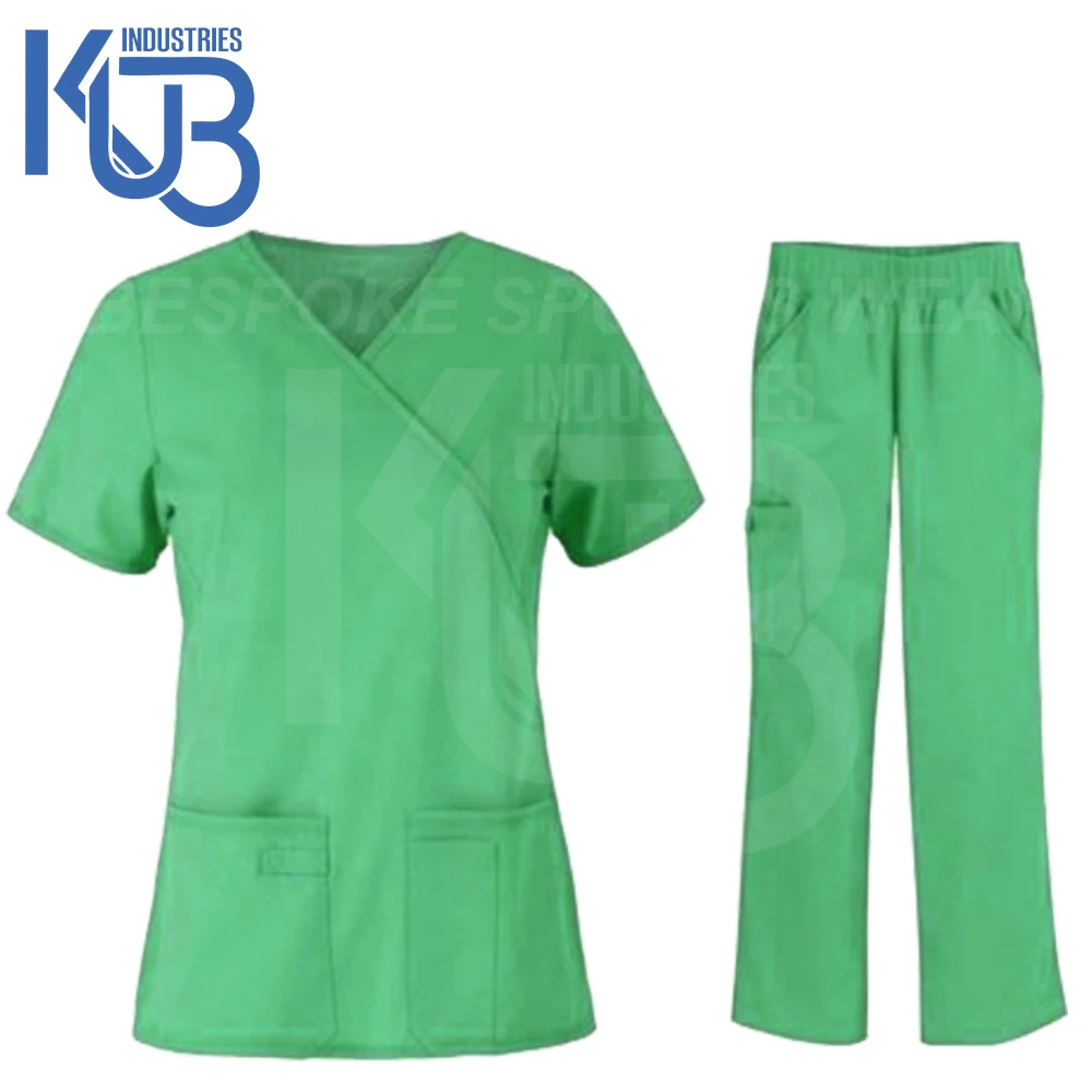 Fashionable Hospital Uniforms Scrub Spandex Stretch Breathable Women Set Medical Nursing Scrubs Uniforms Wholesale Skin Friendly