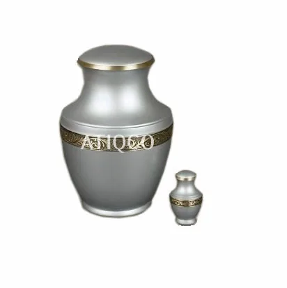 Американский стиль твердая латунная урна для кремации взрослых металлическая с золотой отделкой похоронного использования