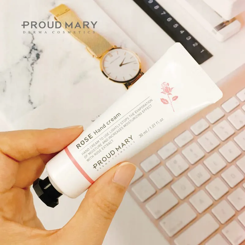 Korean Rose Hand Cream Tube Packaging Light Gel type 30g for Moisturizing and Nourishing for spring use