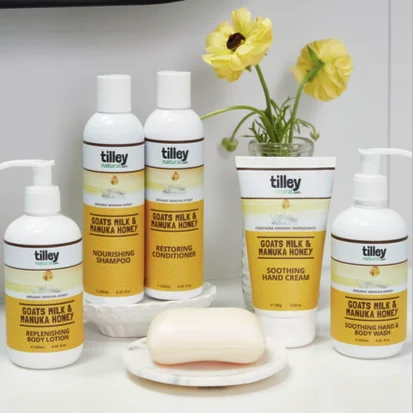 
TILLEY Natural - Nourishing Shampoo 250mL - Goats Milk & Manuka Honey Range 