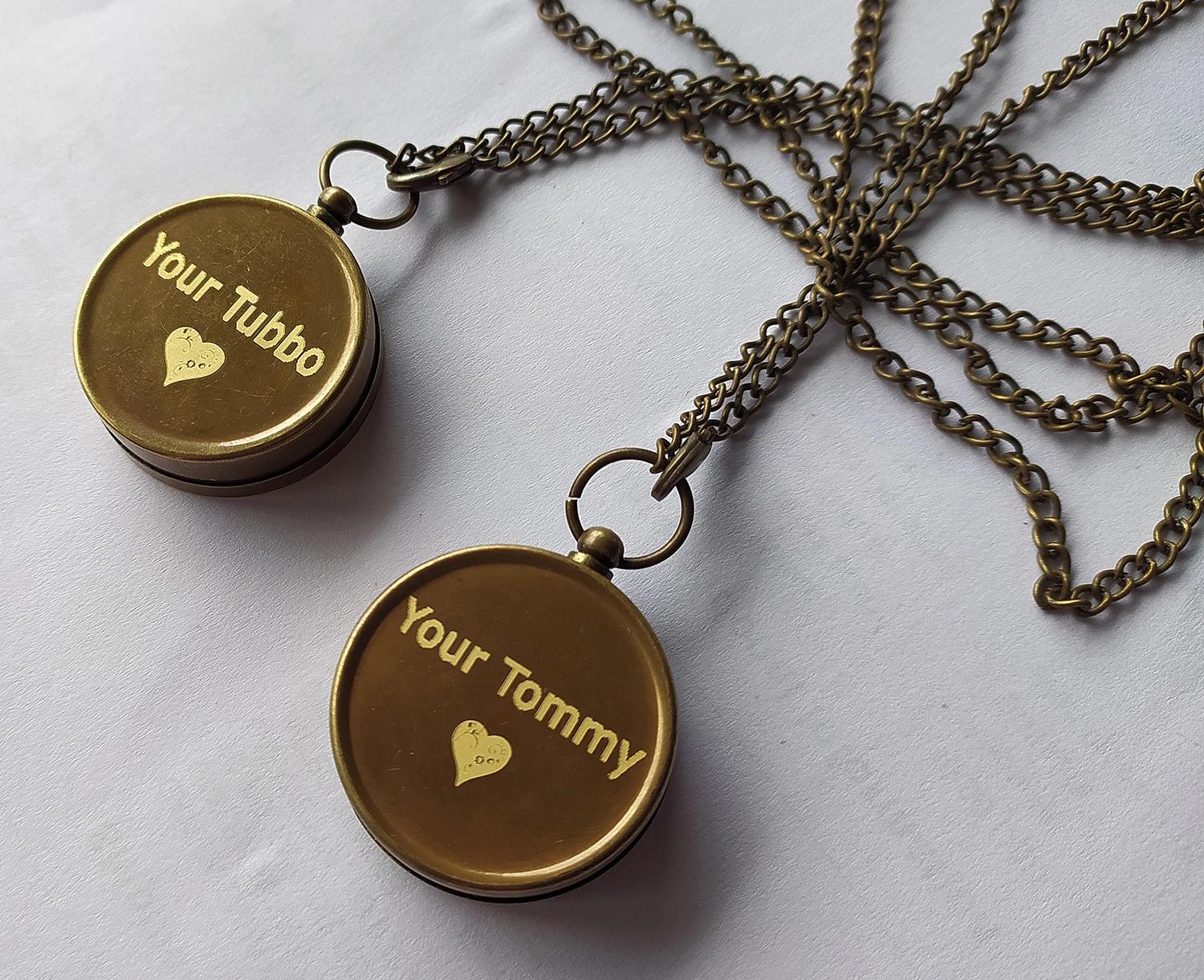 Your Tubbo Your Tommy Compass Necklace Minecraft - Friends working Compass pendent - Your Tommy Tubbo Fanart Compass Lockets