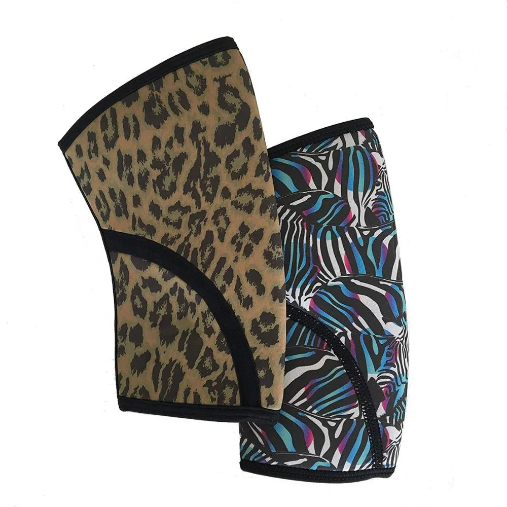 Leopard-x Knee Sleeves (1 Pair), 7mm Neoprene Compression Knee Braces, Great Support for Cross Training, Weightlifting