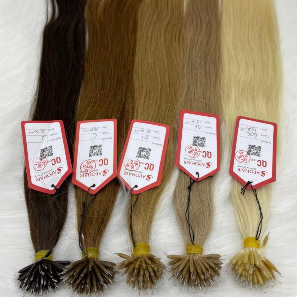 
Vietnamese Human Straight Mix Colors Nano Tip Hair Extension 