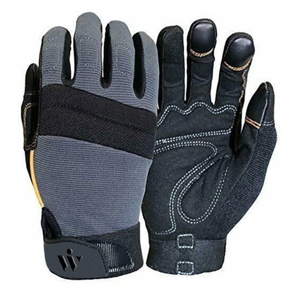 Professional Mechanic Gloves Cowhide Leather Hand Safety Working Gloves With Anti Cut Gloves