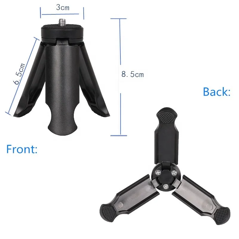  New Hot Portable Rotation ABS Mini Desktop Handle Stabilizer Tripod Gopro Hero 9 Cameras Accessories