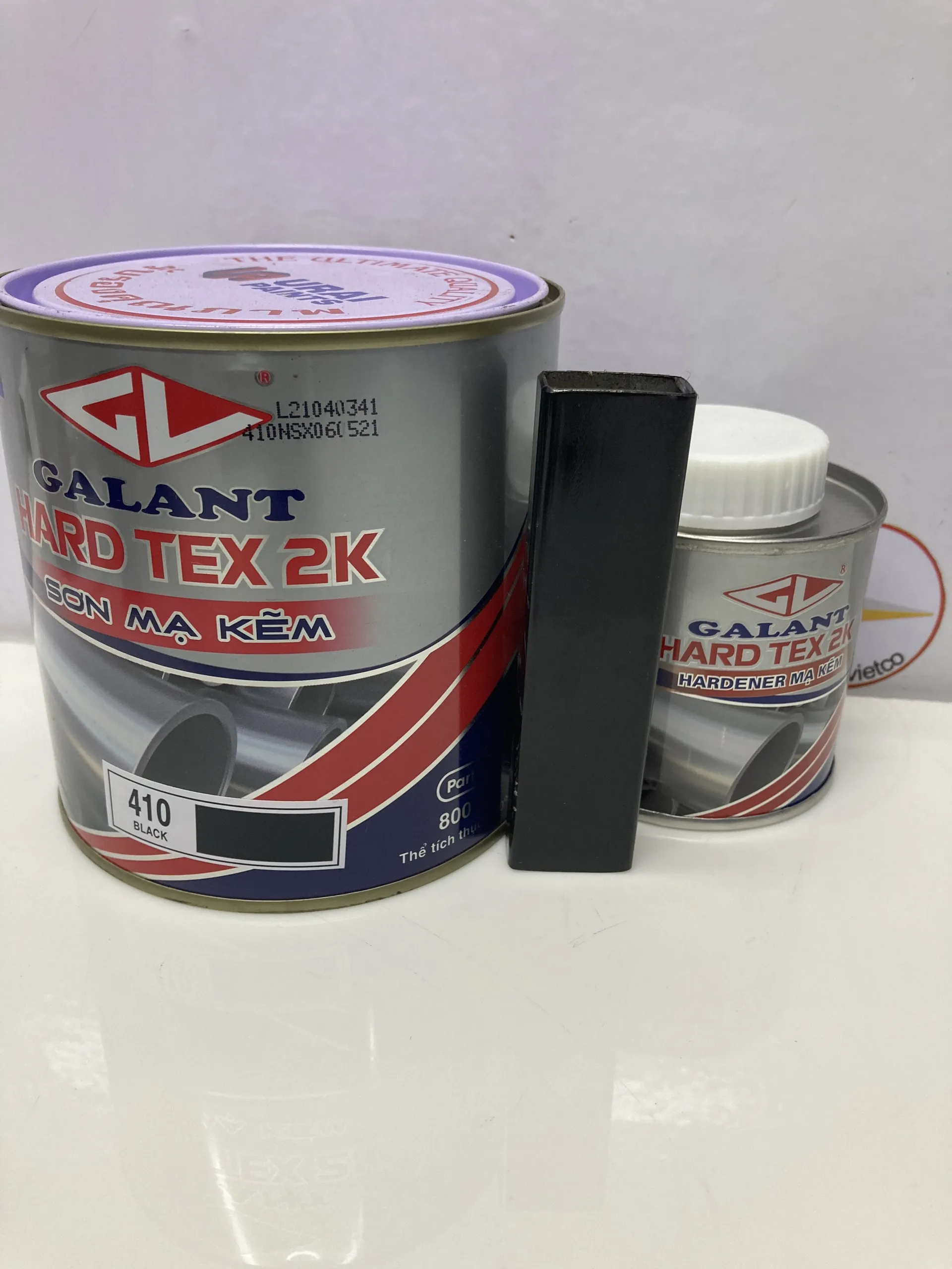 Black 410 Quick dry 15 minutes dry surface Galant Hard Tex 2k Galvanized Steel Paint
