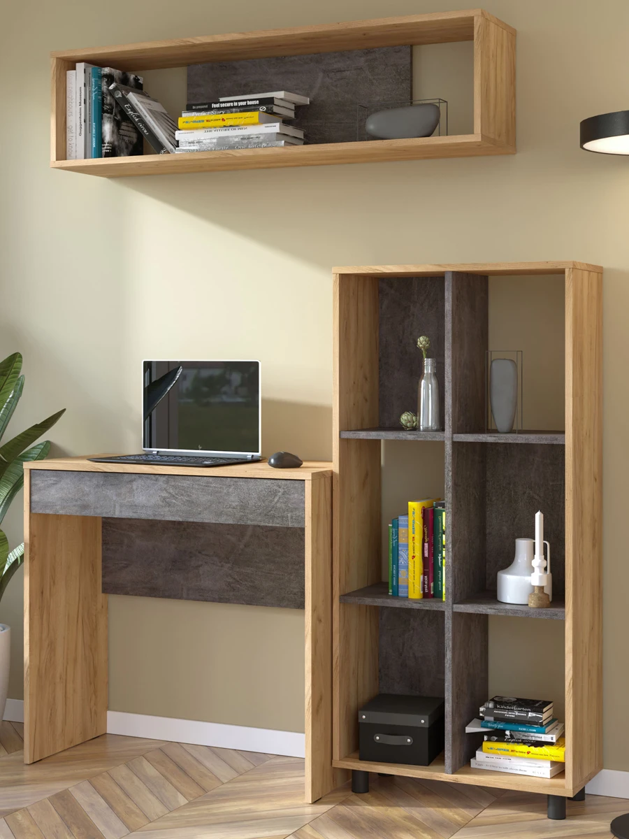 
Shelving unit storage cabinet combination for working study office furniture 