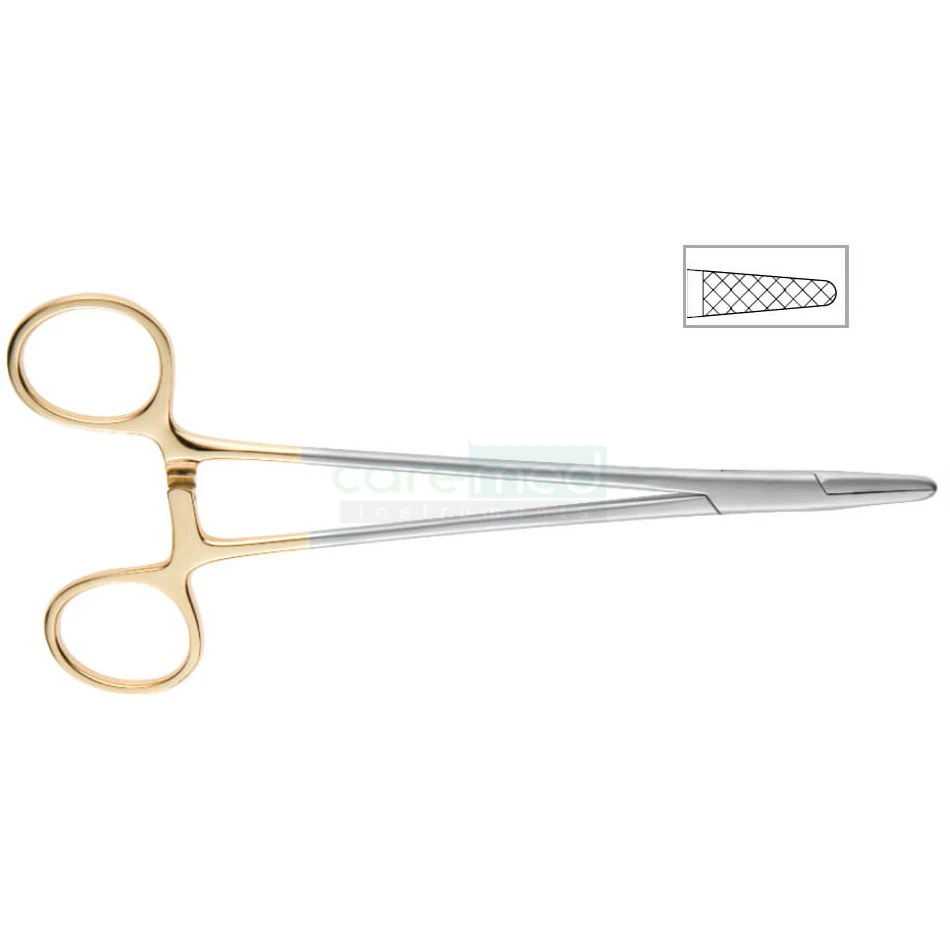 Customized Medical Devices Mayo Hegar Needle Holders With Tungsten Carbide Size 14cm | Caremed Instruments