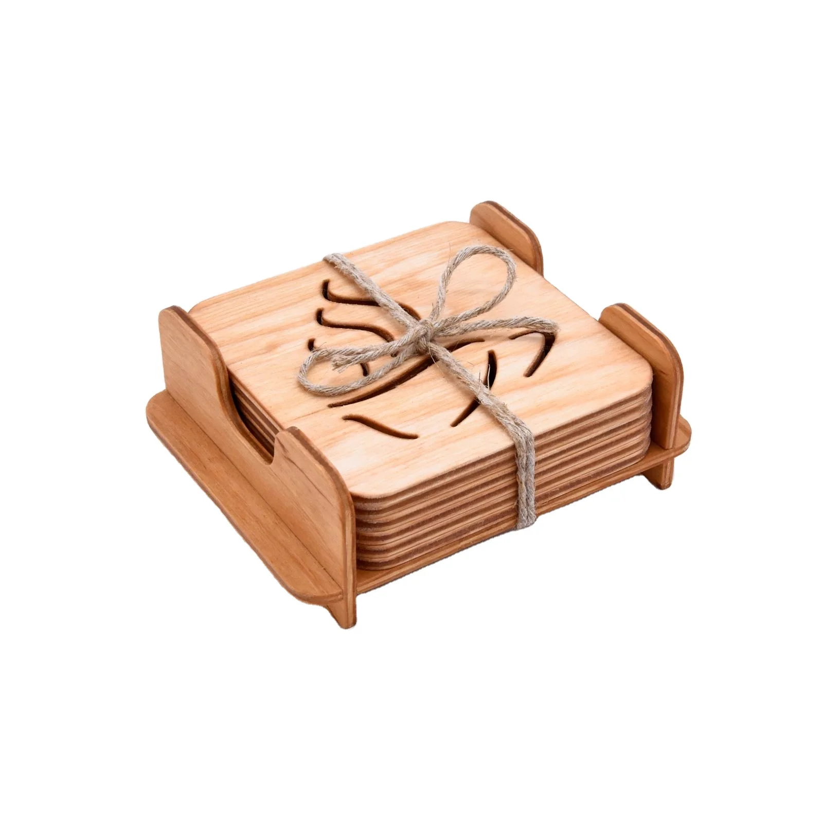 Деревянные подставки DIY с лаем кромки круглые деревянные