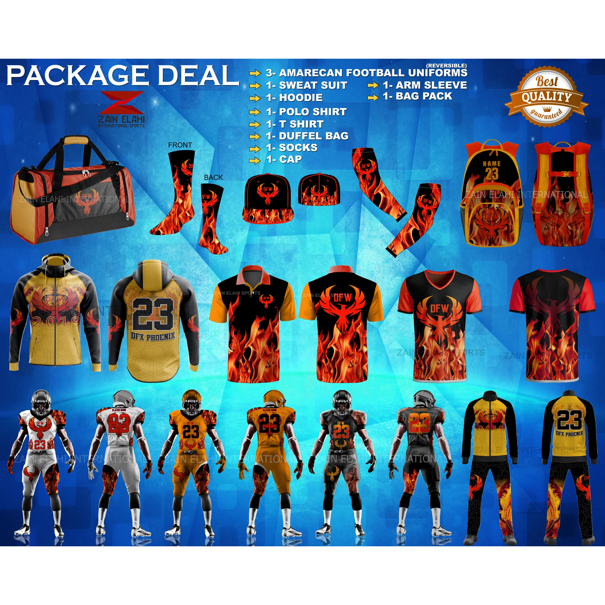 American football jersey custom with football shirts sublimated / American Football deal Package