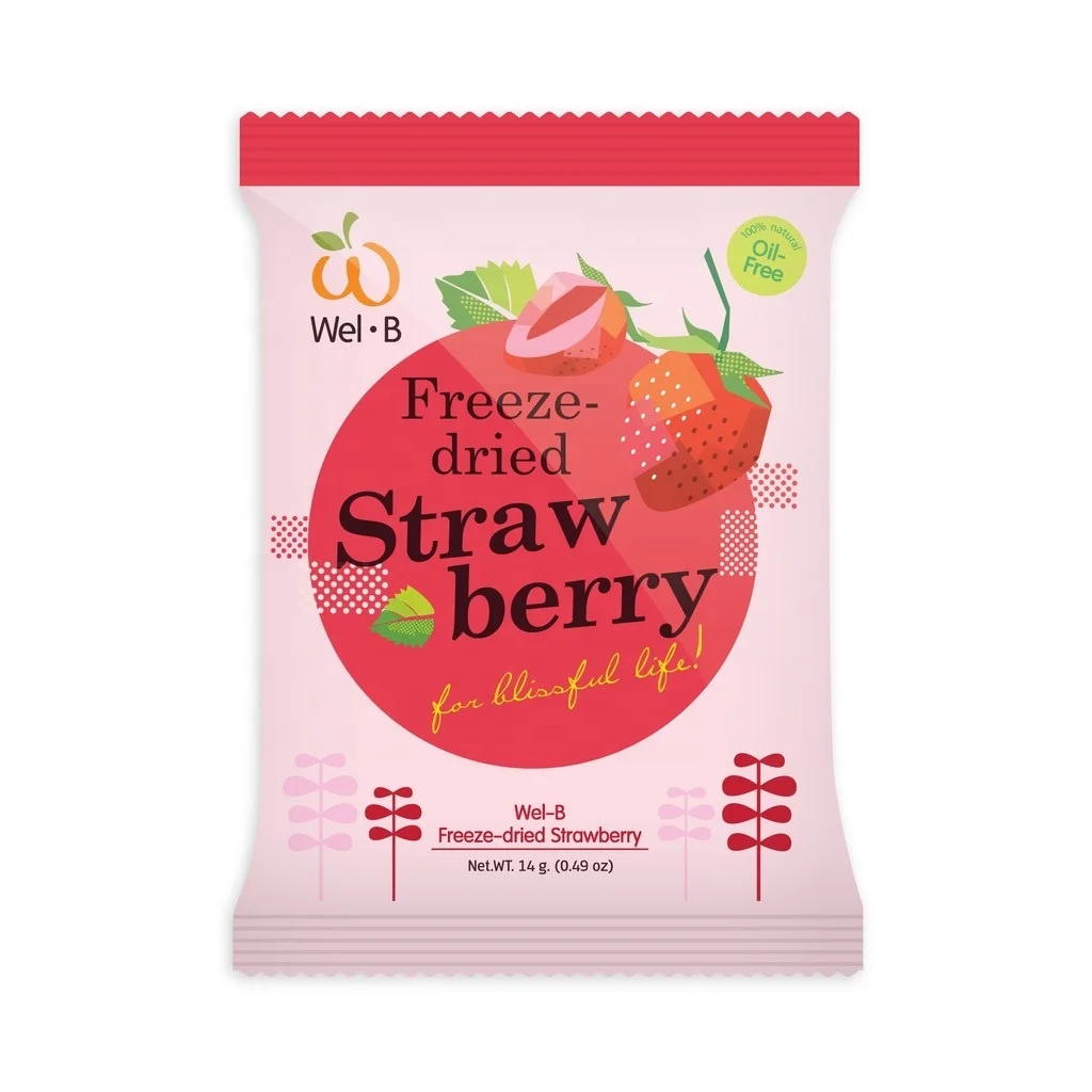 Strawberry Freeze Dried Dried Fruit Product Of Thailand Snack Fruit Freeze Dried Strawberry Snack Fruit