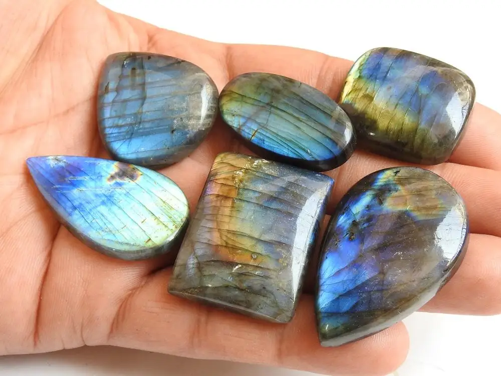 Rainbow Moonstone Gemstone Fancy Natural Labradorite Smooth Cabochon,multi Flashy Fire,loose Color Play or Fire Multi Color C1