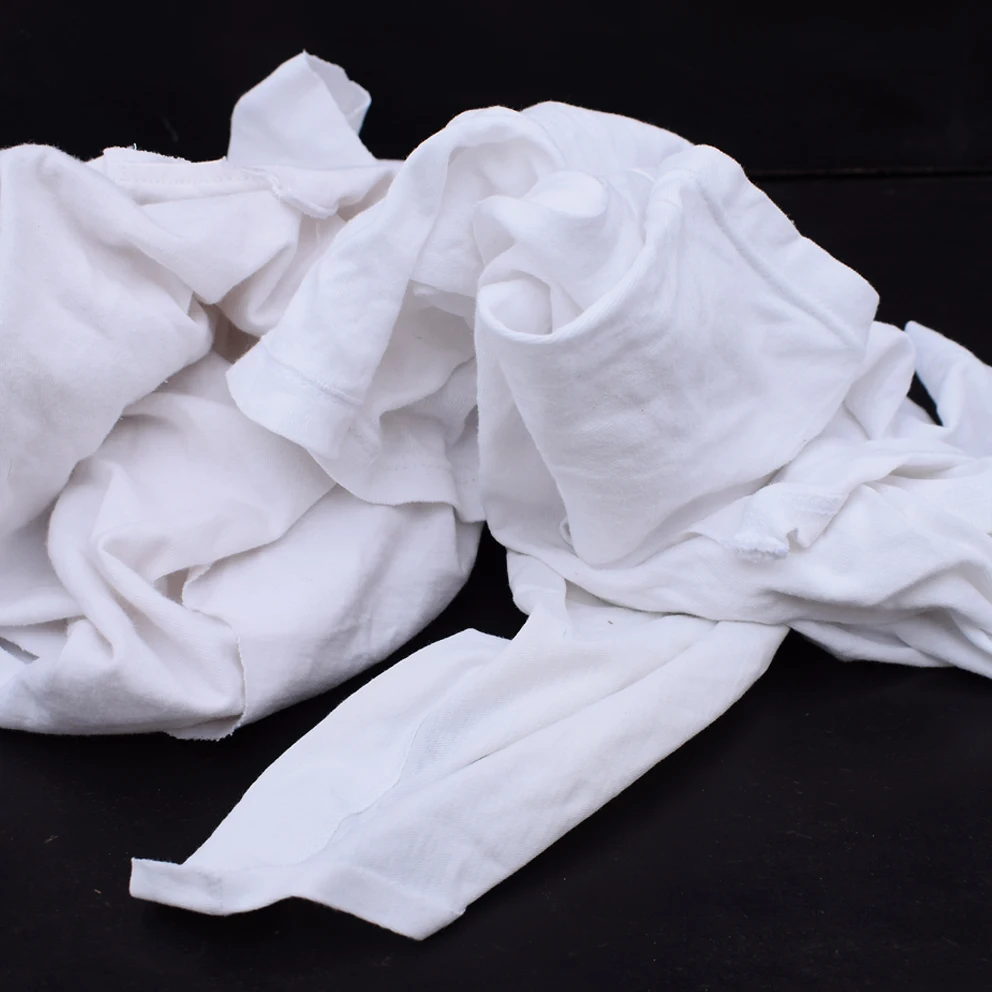Tablecloth shirt white Wiper cotton rags used clothing cut white Industrial Wiping Industrial Cleaning 10-100Kg/bag