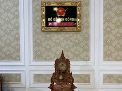 Padouk wooden tower clock