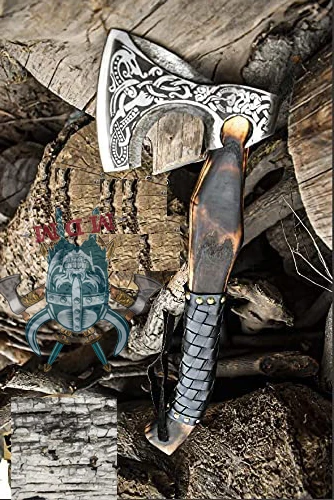 Топор и Ручной работы на заказ с валом из розового дерева топор для кемпинга викингом медведем день рождения годовщину