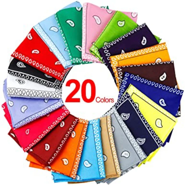 
Bandanas Paisley Cowboy Polyester Headbands 22x22 inch 