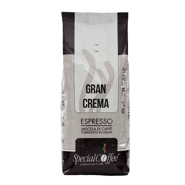 Итальянские кофейные зерна эспрессо лучшего качества GRAN CREMA 500 г для HORECA и розничного производства кофе