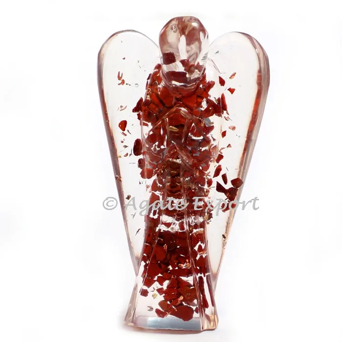 Best Healing Gemstone angel Red Jasper Orgonite Angels