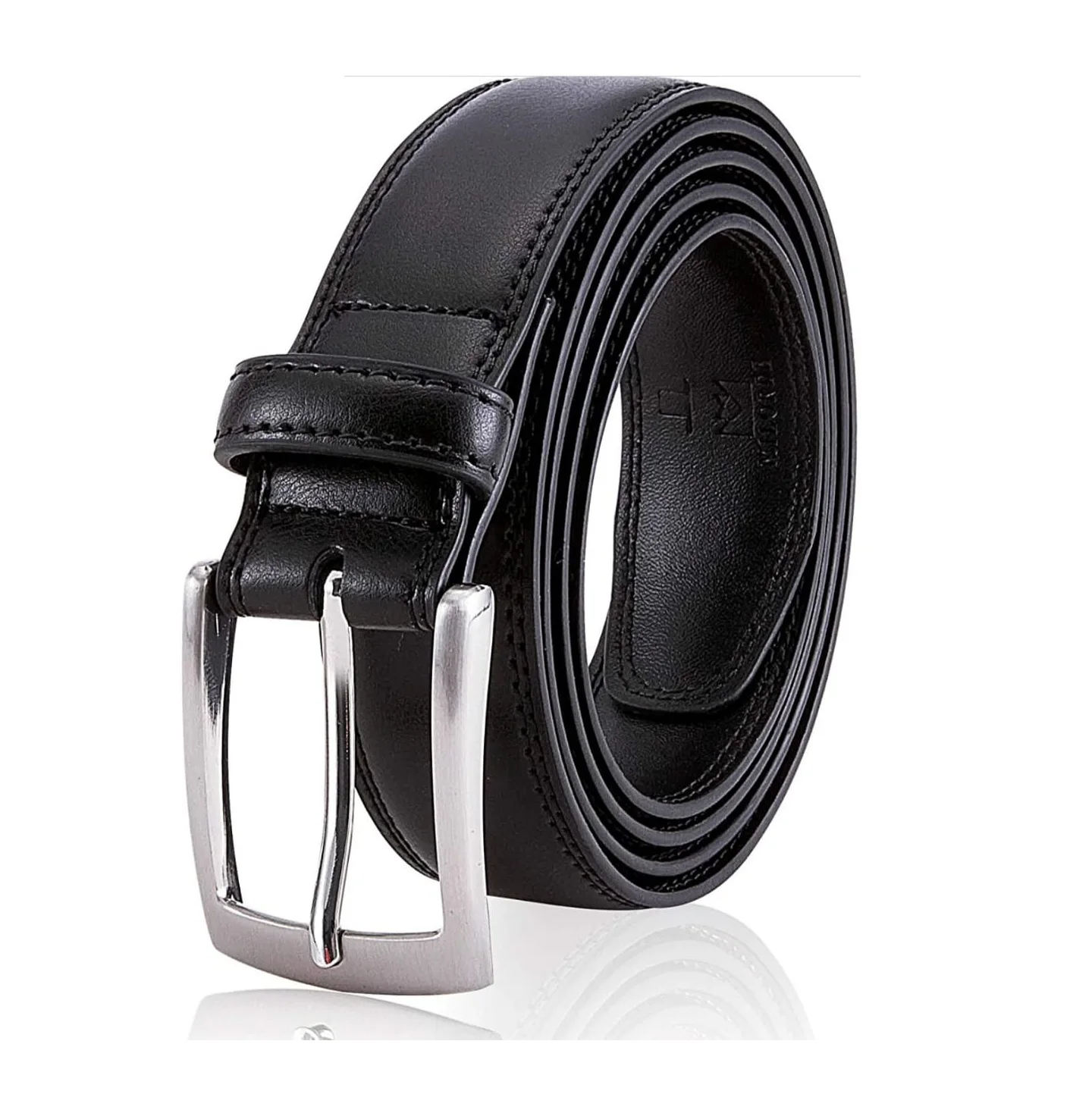 Новое поступление мужской черный повседневный ремень из натуральной кожи ручной работы