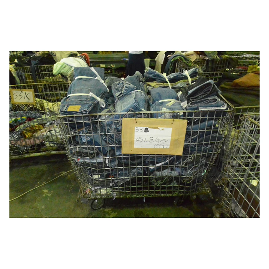 
Customized famous slim lady used denim jeans pants with high quality 