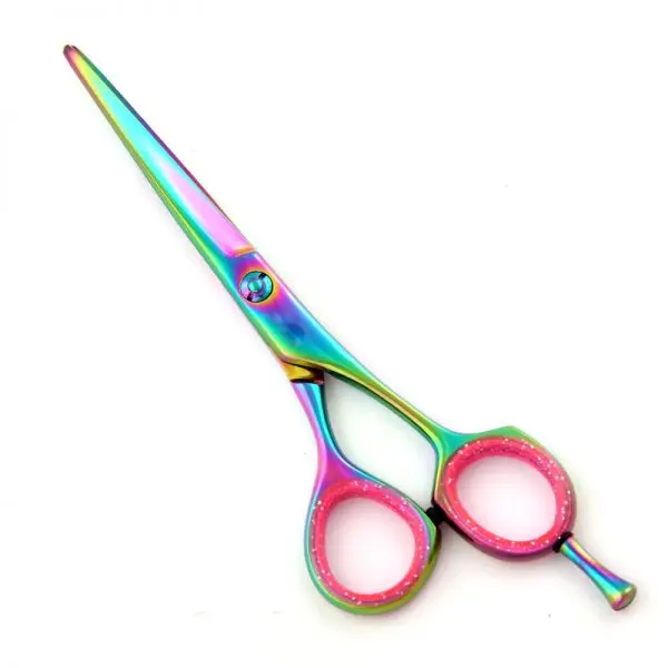 Professional Hair Cutting Scissors German Stainless Steel Multi Color Titanium Coating Shears, Razor Shears Used In Hair Salons