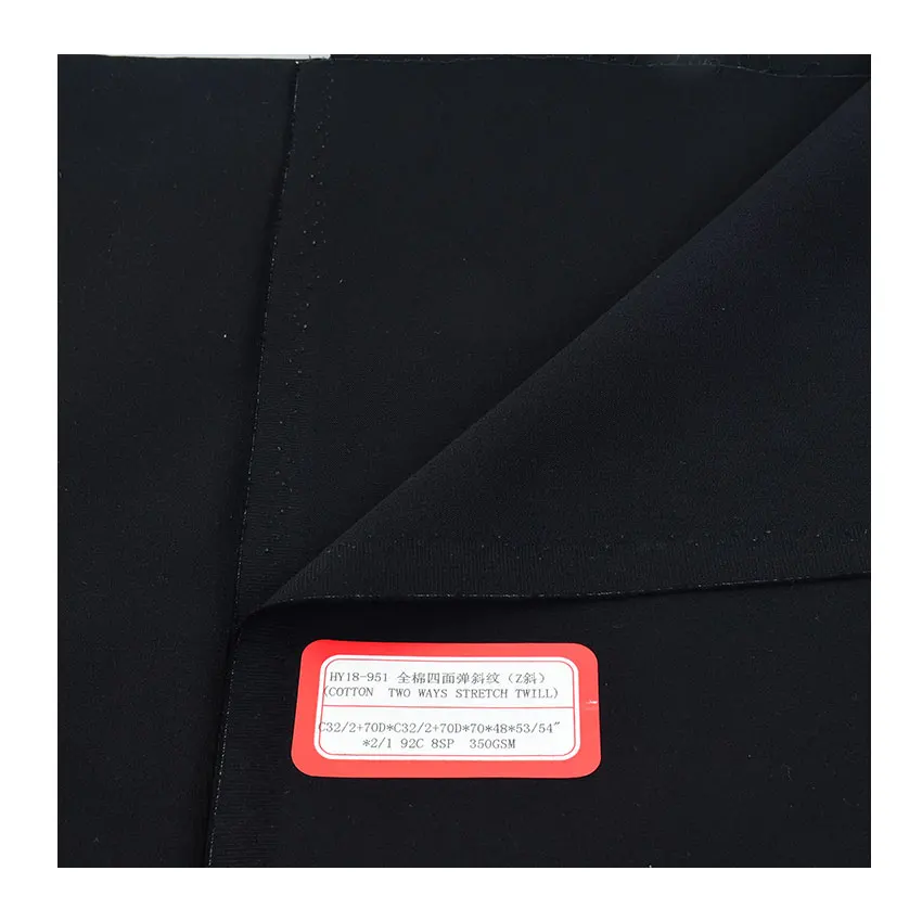 Wholesale comfort uniform workwear trouser fashion elastic Cotton 4 way stretch fabric 92% cotton 8% spandex