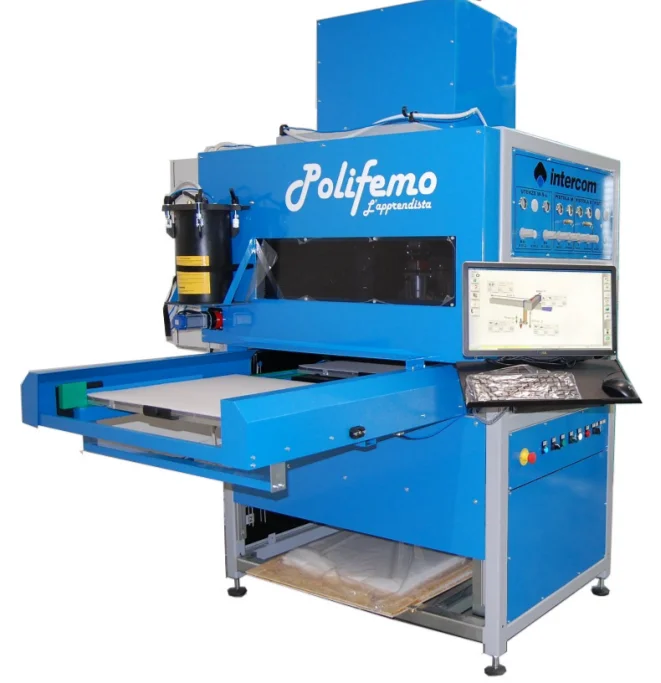 New Condition Automatic Vision Spraying Machine Polifemo DV.100 for Edge Gluing by Vision with Vacuum Bench