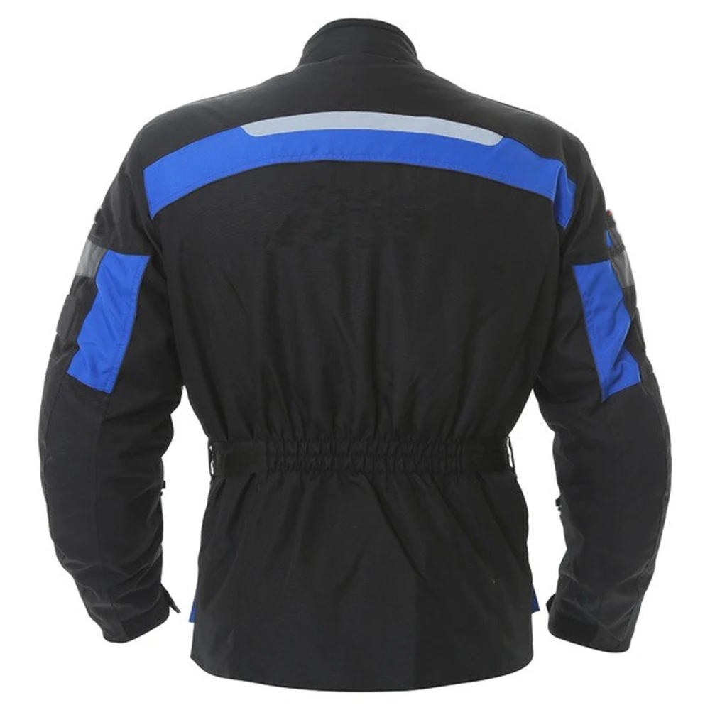 Мотоциклетная Куртка Cordura Водонепроницаемая дышащая мужская текстильная гоночная куртка черного и синего цвета