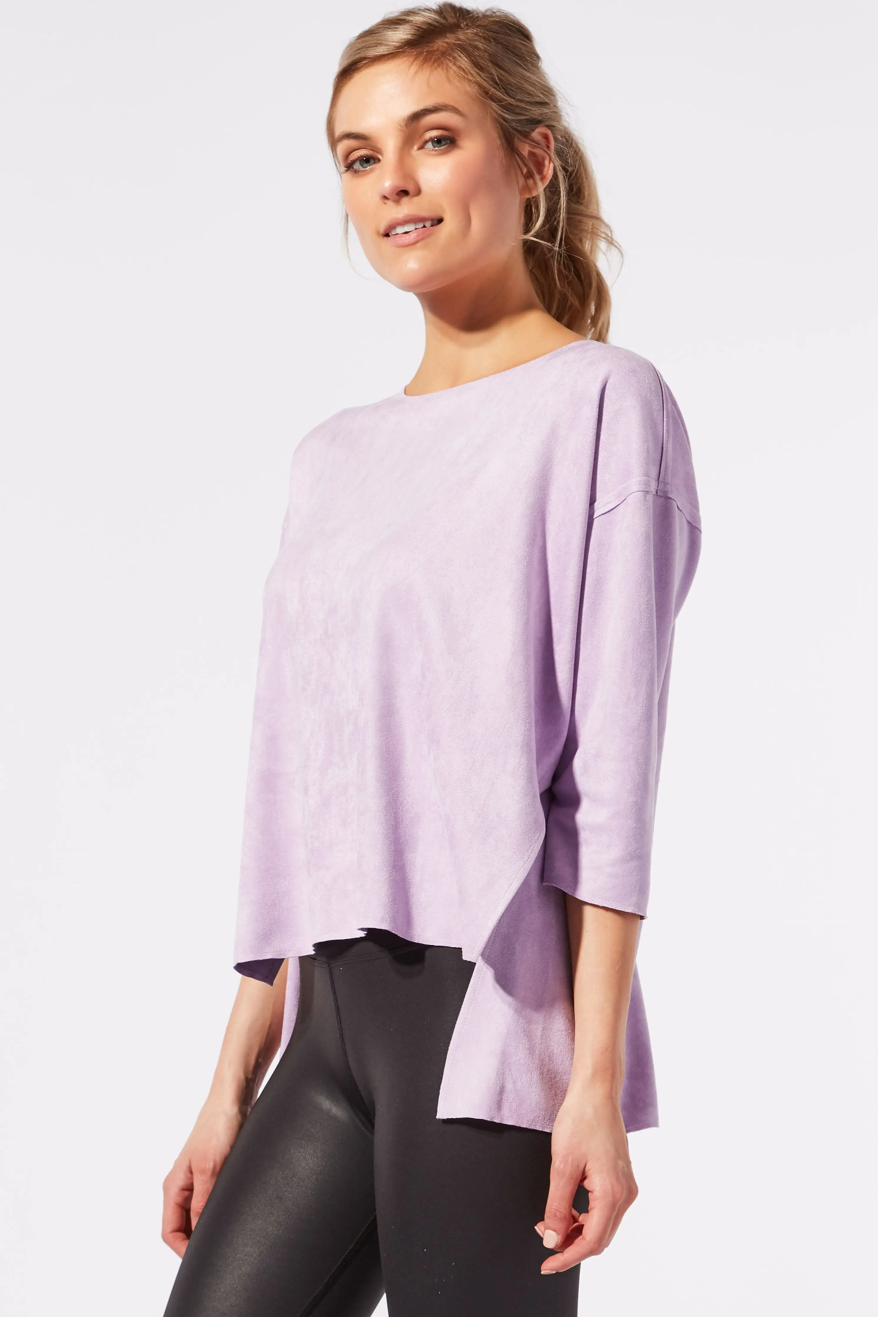 80% полиэстер 20% спандекс Женская замша комфортный модный топ изготовленный в США