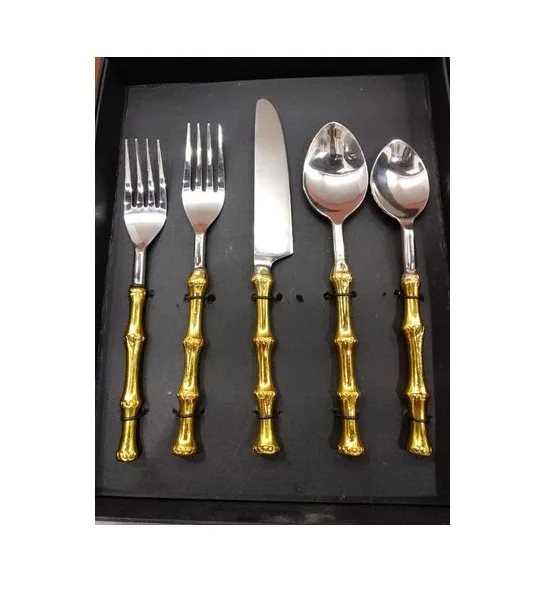 New Arrival Stainless Steel Knot Handle Cutlery Set With Designer Handles Wholesale Metal Flatware for Home and Hotels Table