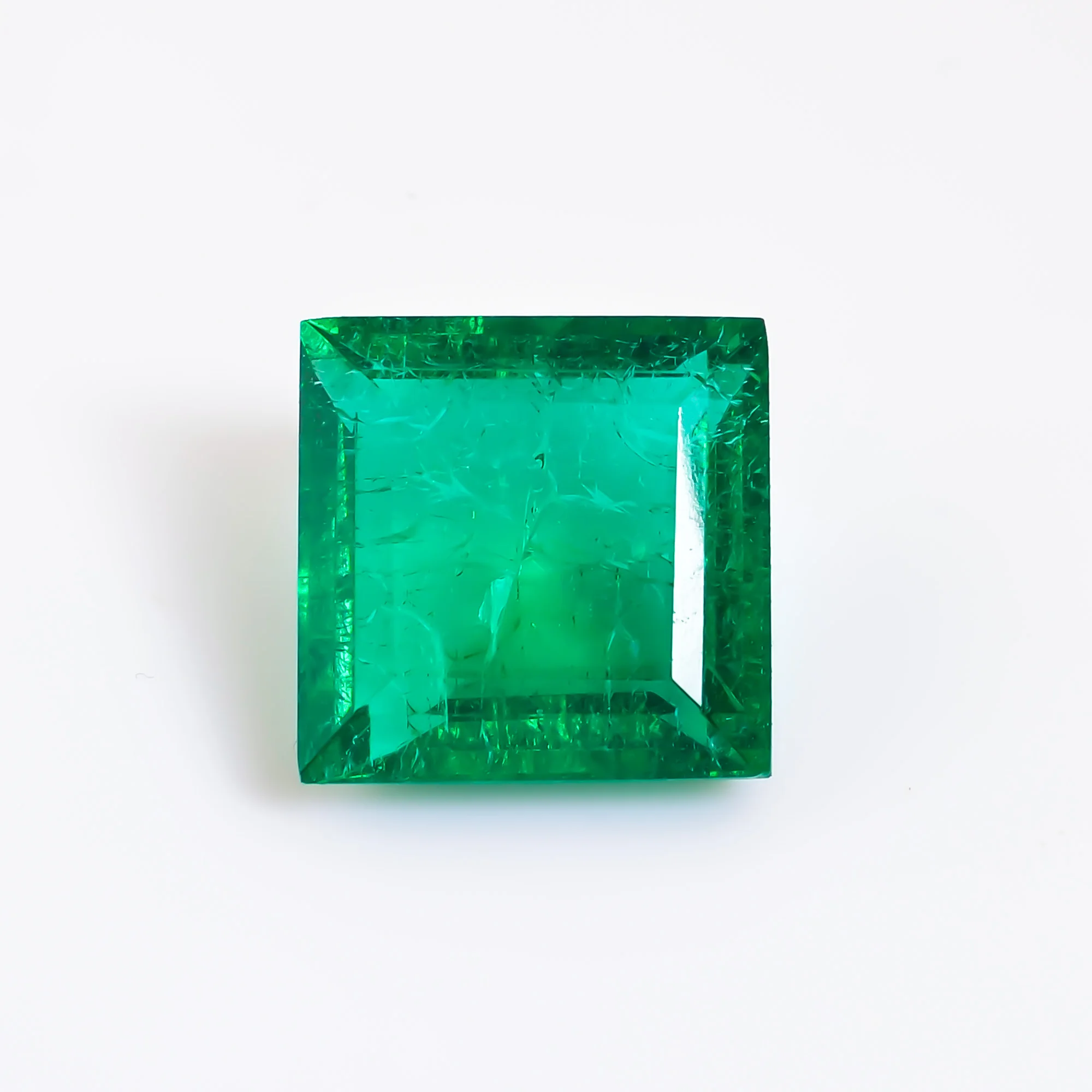 Marvellous Top Grade Quality Lab Created Emerald Rectangle  Square Shape Cut Stone Loose Gemstone