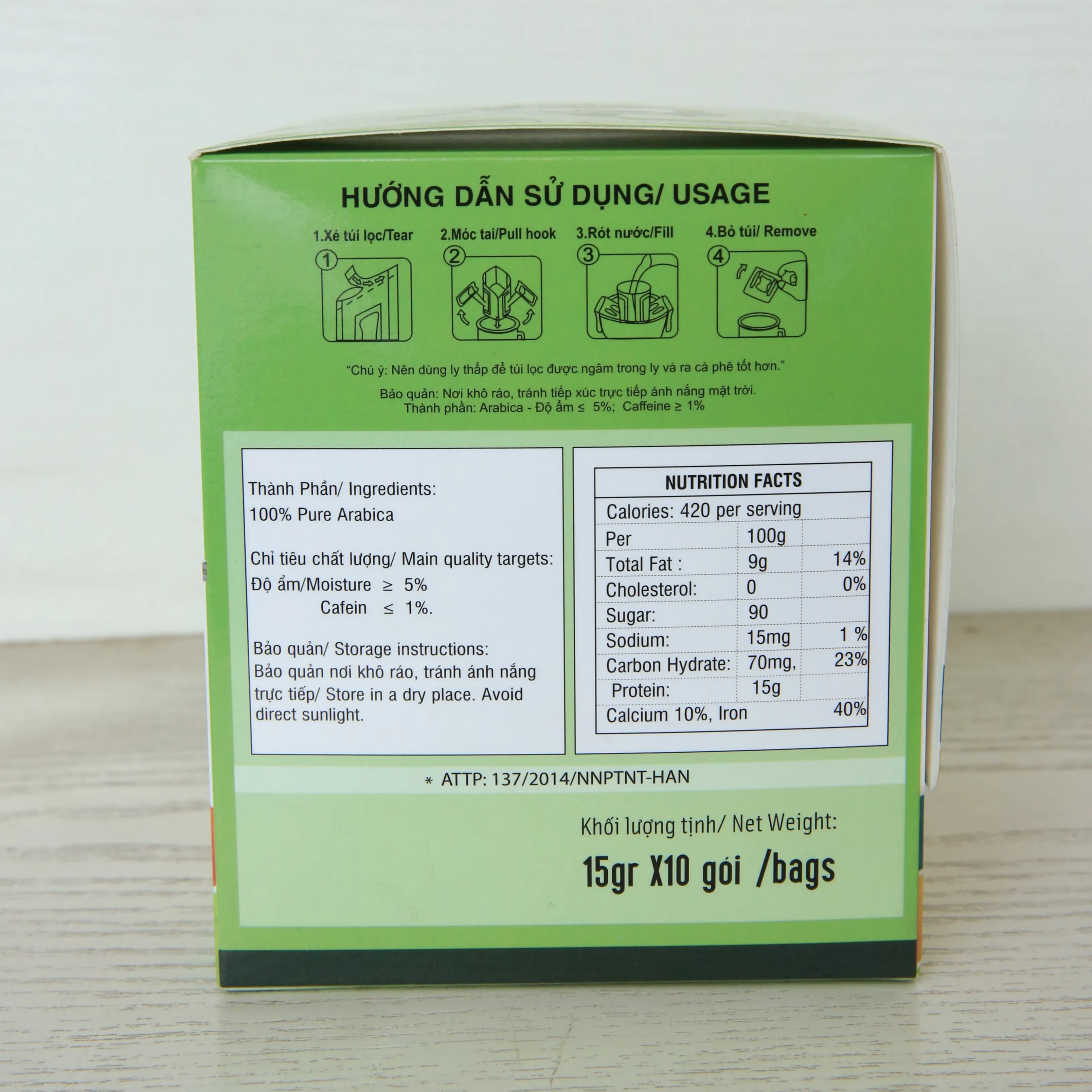 Drip Coffee Filter Bag With Hanging Ear Disposable Coffee Bag