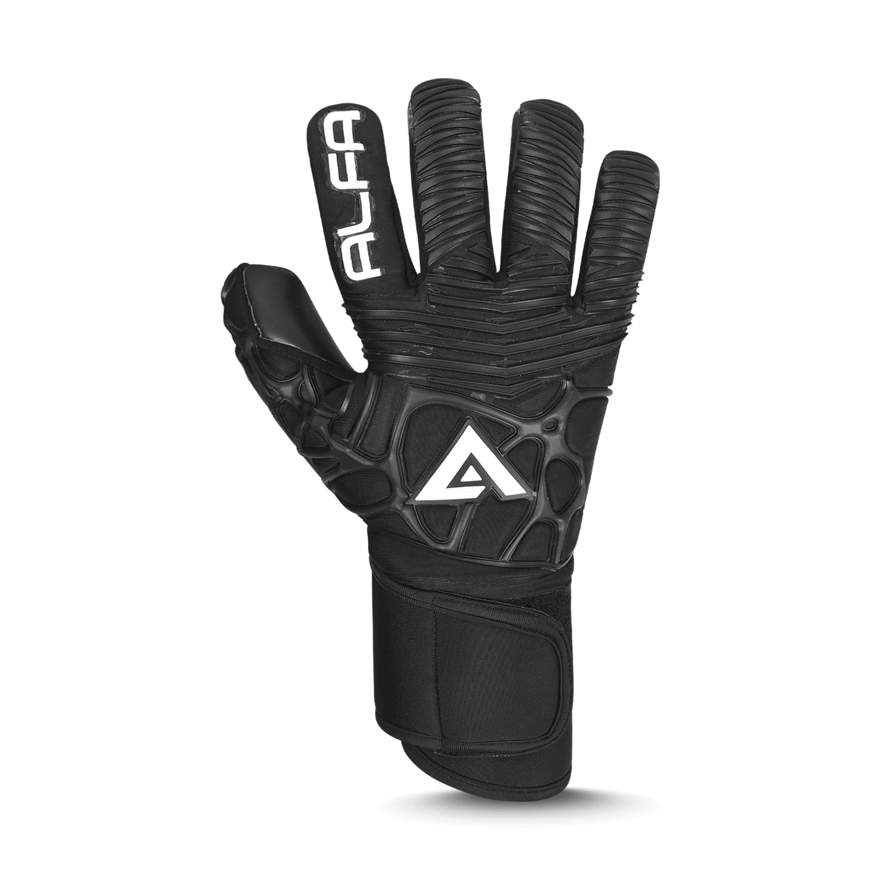 Flour Goalkeeper Gloves Alfa Logo Best Quality Goalkeeper Gloves Finger save Goalkeeper Gloves