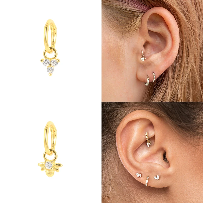 CANNER Gold 925 Sterling Silver Designer Small 18k Plated For Women Round High Quality Hypoallergenic Chunky Bee Hoop Earrings