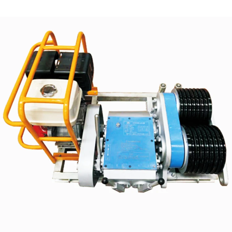 5 тонн бензиновый двигатель, съемник тросов, лебедка, двойной барабан, тросовая Лебедка для укладки подземных кабелей