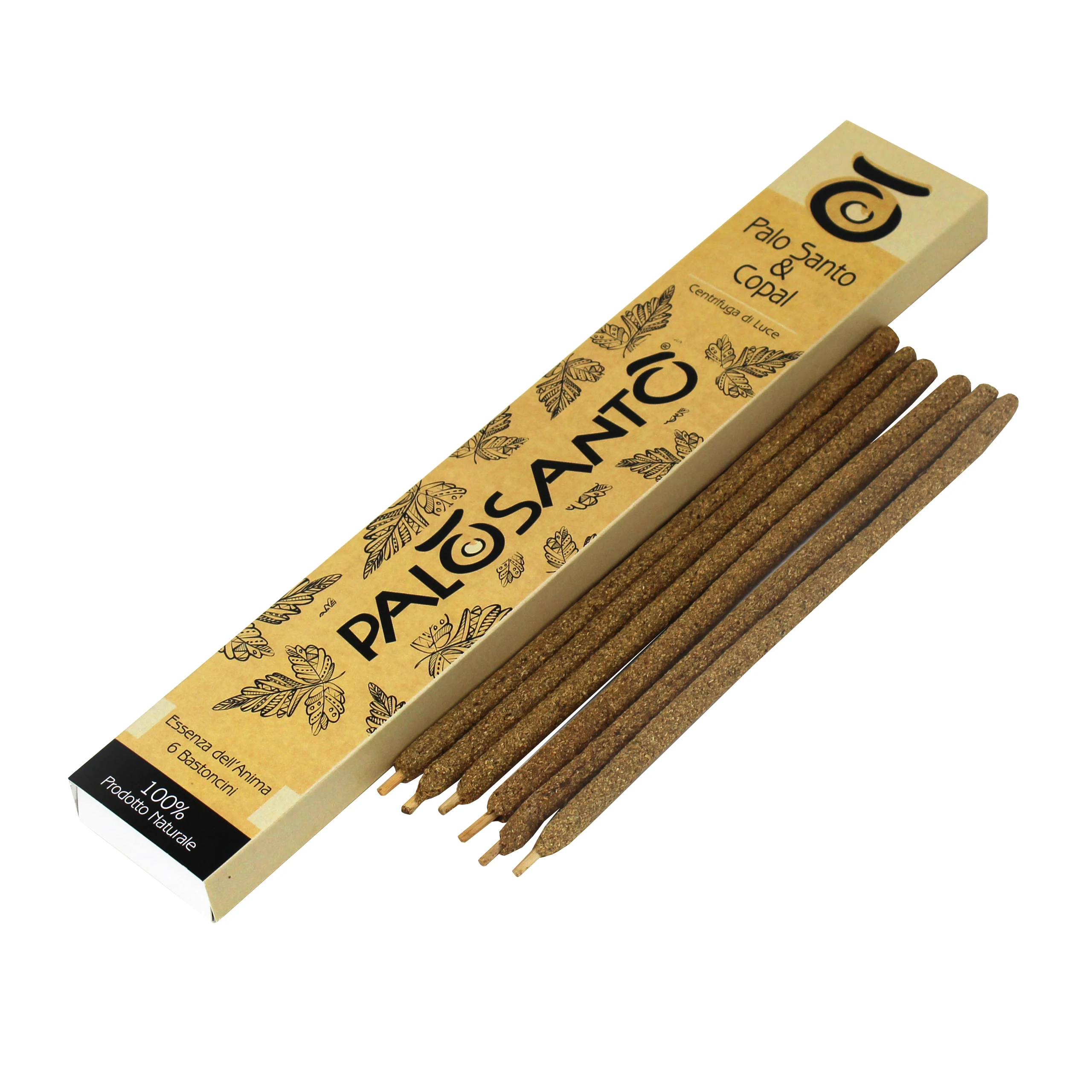 Natural Palo Santo Wood - Hand rolled Palo Santo Sticks - Palo Santo Incense Sticks with Copal - PALOSANTO - 6 Sticks Pack