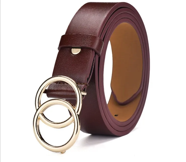  Женское платье из искусственной кожи с жемчужной пряжкой без отверстий 2019