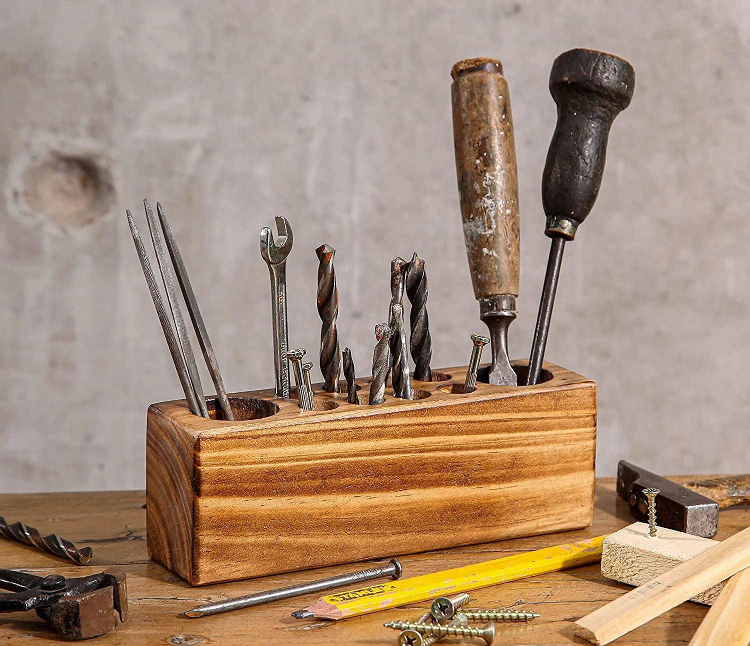 Деревянный офисный держатель для ручек king international органайзер карандашей подставка под заказ квадратный деревянный бамбуковый