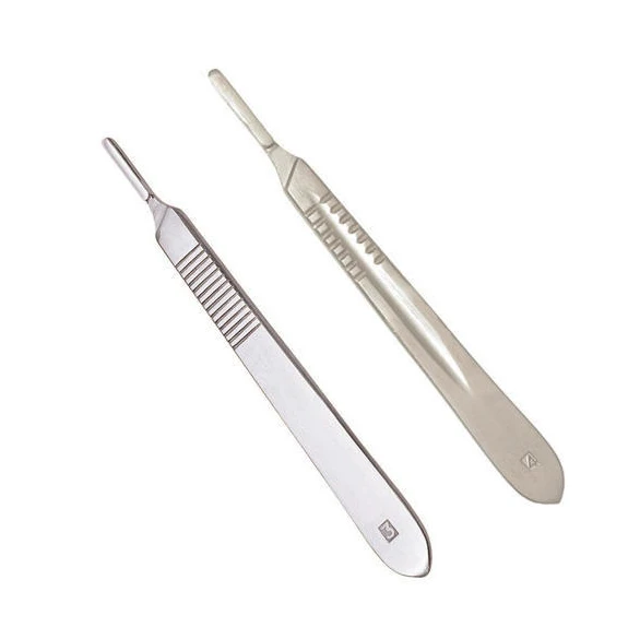BP Handle #4 / Scalpel Handle + 10 Sterile Blade # 22 Stainless Steel Custom Size Balde Holders