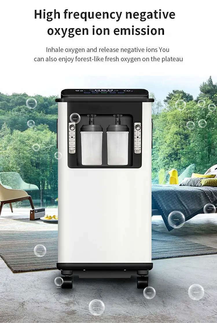 10L Multifunctional Medical Oxygen Concentrator, 93% Purity, Large Stable Flow, 24 Hours Nonstop, HD Big Screen