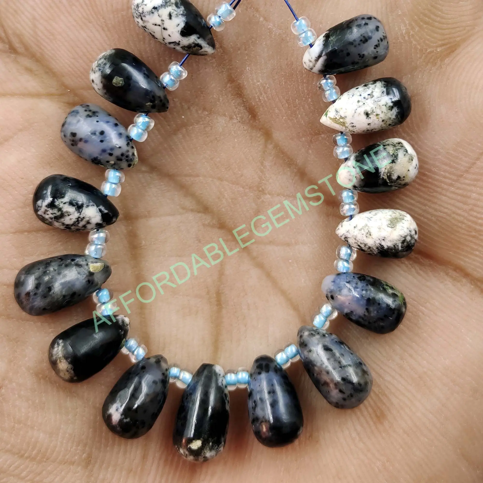 Natural dendrite opal teardrop shape stone top drilled stone cabochon gems loose gemstones wholesale gemstone rare gemstone bead