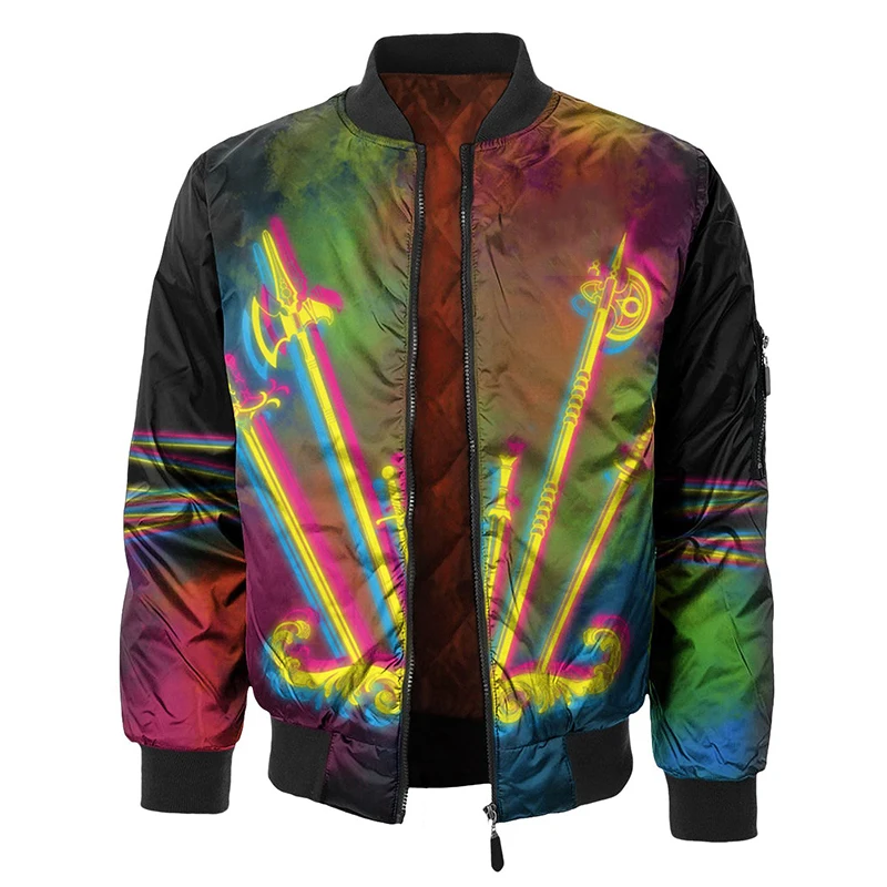 OEM High Quality Golden Skeleton Printed Puffer Jackets