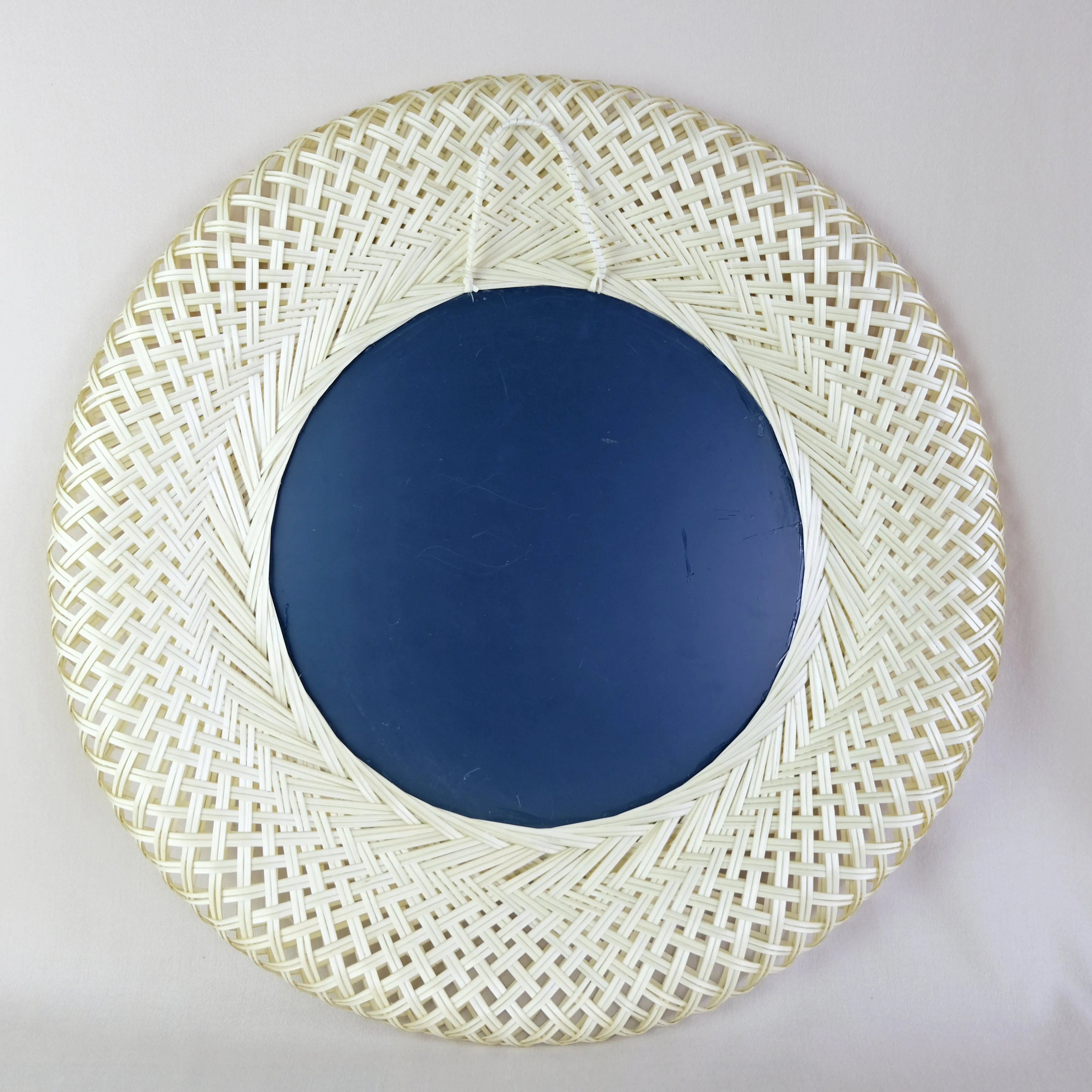 Minimalist Luxury Woven Bamboo Makeup Mirror Elegant Home Decor for Hotels Weddings or Bedrooms