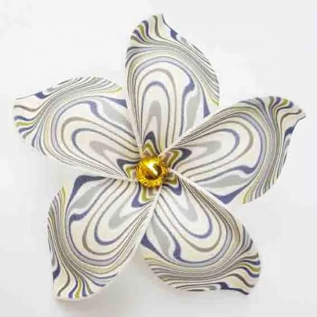 Модный ручной работы Плюмерия цветок из пенопласта Эва материал пены с волнистыми особыми татуировками уникальный дизайн узора