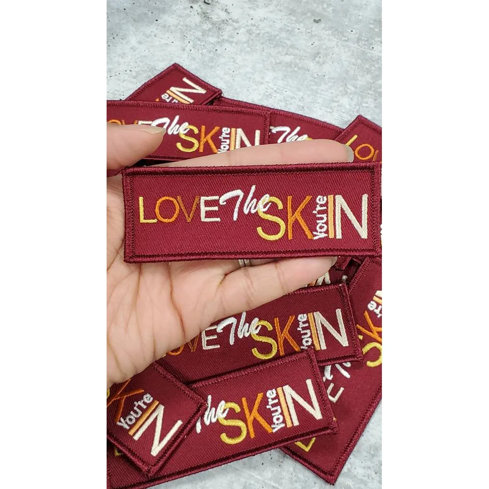 Оттенки кожи массивная нашивка «люблю кожу которую вы будете в глажке или пришивать вышитую