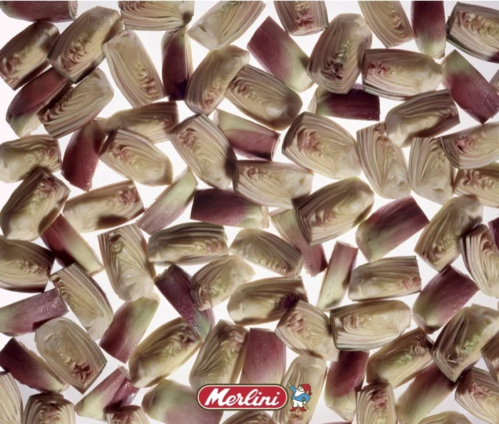 Artichokes FROZEN Merlin Carciofi a Spicchi Quarters Merlini Grade Special Shape Steamed Brc Ifs Sedex 1000 Packaging 1 Kg IQF