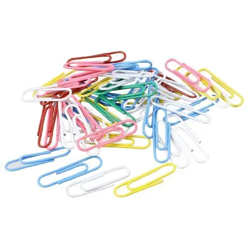 Vietnam 700pcs High Quality Multicolor Vinyl Coat 28mm With Plastic Box Paper Clips